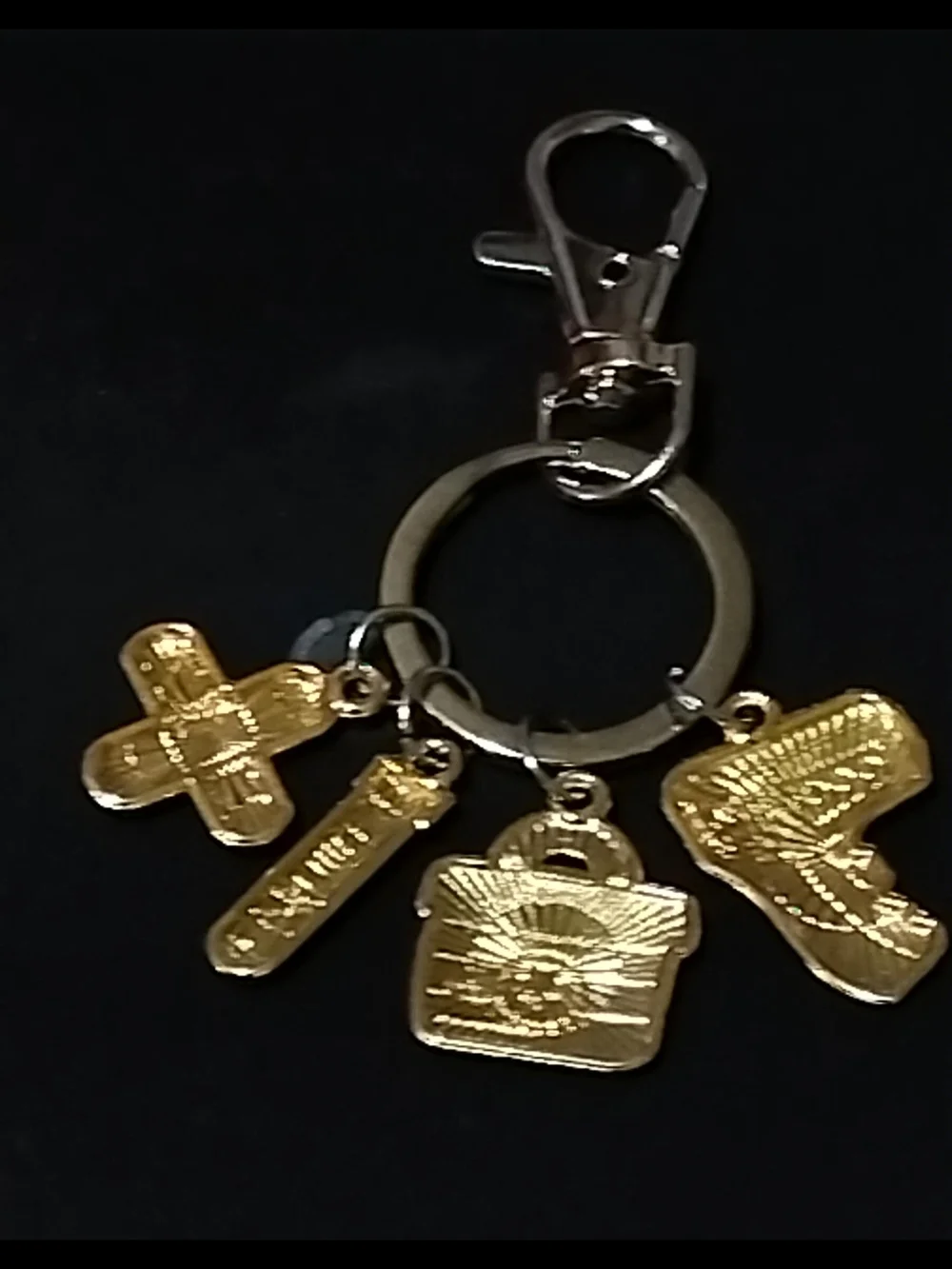 Aqua Blue Nurse Keychain Keyring With Enamel Charms For Medical Workers Gift